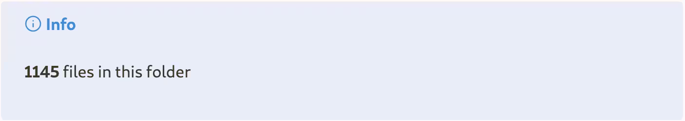 A blue box with label 'info'